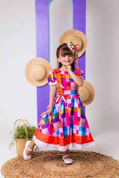 Vestido Infantil Junino Arraia do Sertão Luxo