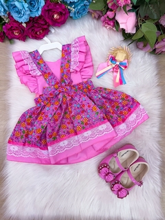 Romper Vestido Junino Rosa ( 3 meses a 2 anos) na internet