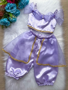 Fantasia Infantil Princesa Jasmine Lilas