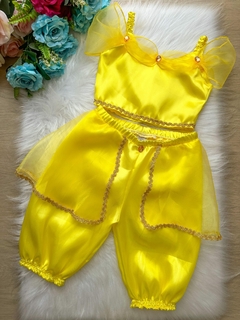 Fantasia Infantil Princesa Jasmine Amarela - comprar online