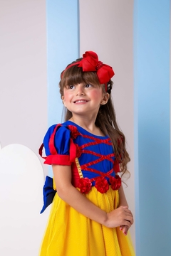 Vestido Infantil Fantasia Longo Branca de Neve - comprar online