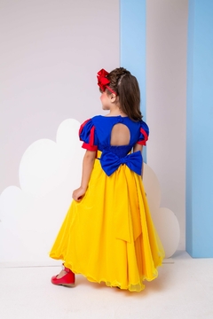 Vestido Infantil Fantasia Longo Branca de Neve - comprar online