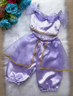 Fantasia Infantil Princesa Jasmine Lilas
