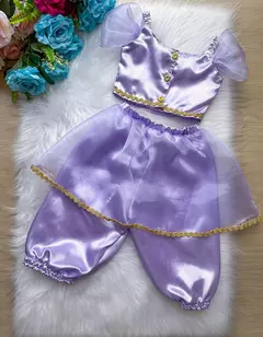 Fantasia Infantil Princesa Jasmine Lilas