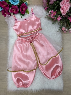 Fantasia Infantil Princesa Jasmine Rosa na internet