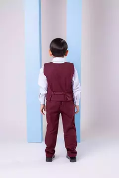CONJUNTO SOCIAL INFANTIL MARSALA PAJEM BATIZADO - loja online