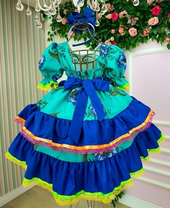 Vestido Junino Infantil Banana Club Arraiá da Floresta | Luxo Caipira São João Julina Festa na internet
