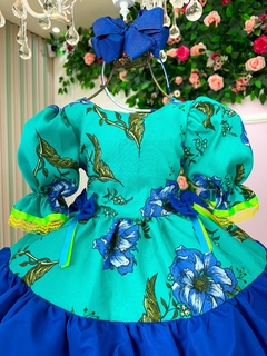 Vestido Junino Infantil Banana Club Arraiá da Floresta | Luxo Caipira São João Julina Festa - comprar online