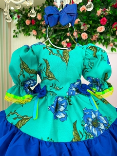 Vestido Junino Infantil Banana Club Arraiá da Floresta | Luxo Caipira São João Julina Festa - comprar online
