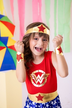 Fantasia Infantil Mulher Maravilha - comprar online