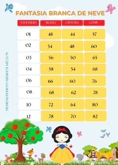 Fantasia Infantil Branca de Neve na internet