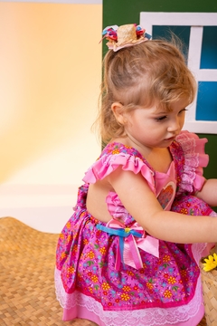 Romper Vestido Junino Rosa ( 3 meses a 2 anos) - comprar online