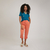 Calça Lisboa Feminina Casual em Linho Coral