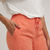 Calça Lisboa Feminina Casual em Linho Coral - loja online