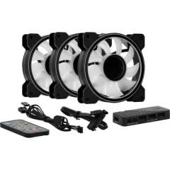 Kit 3 Coolers Aerocool Mirage 12 Pro ARGB + Hub + Controle na internet
