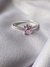 Solitário com zircônia rosa