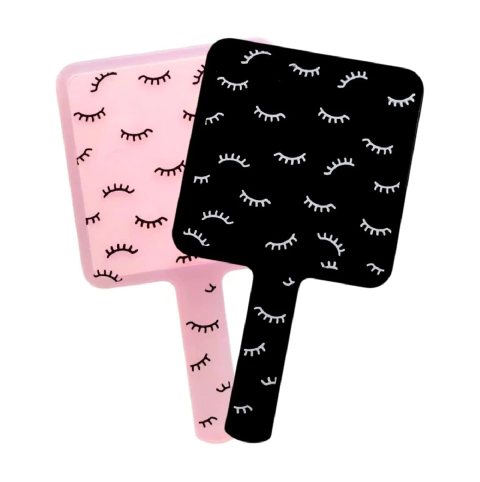 Espelho de Mão Formato Quadrado para Extensão de Cílios