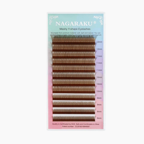 Cílios Y Nagaraku 0.07 D Marrom Castanho Caixa Mix