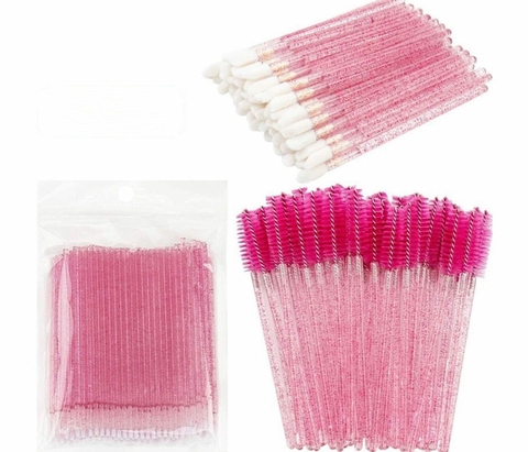 Kit Descartáveis 1 para Extensão de Cílios (Escovinha+Microbrush+Aplicador)