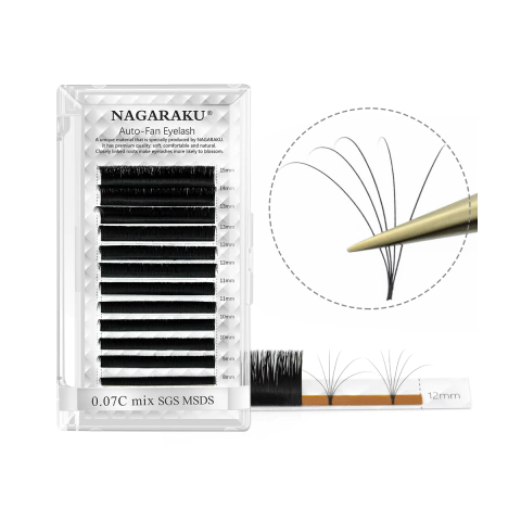 Cílios Nagaraku Auto Fan Volume Russo Caixa Mix 8-15mm