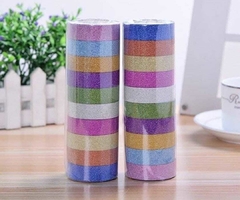 Kit de 10 Whash Tape Glitter