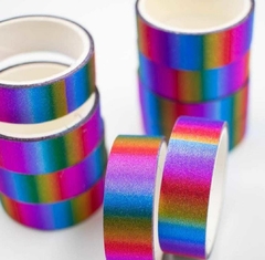 Kit de 10 Whash Tape Holográfica