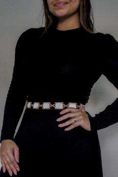 Cinto Corrente Retangular com Resina - loja online