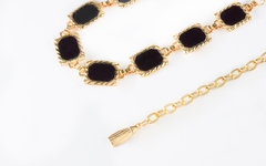 Cinto Corrente Retangular com Resina - comprar online
