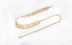 Cinto Corrente Zig Zag Dourado - PHP Cintos e Acessórios