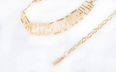 Cinto Corrente Zig Zag Dourado na internet