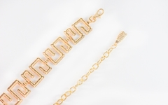 Cinto Corrente Zig Zag Dourado - comprar online