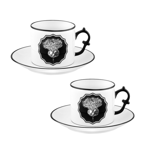 Set 2 Tazas de té con Platillo White - Herbariae - comprar online