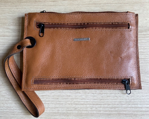 Carteira Zíper caramelo