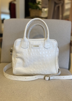 Bolsa Clô crôco branco