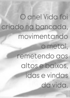 Anel Vida prata - loja online