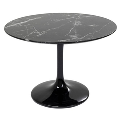 Mesa Tulip Tapa de Vidrio Marble