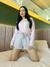 pijama Laura algodão curto (rosa claro)