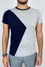 Camiseta triângulo agênero em tecido sustentável, com corte inovador em forma de triângulo na frente e nas costas. Incorpora PET reciclado em suas tramas para uma moda consciente e estilosa.