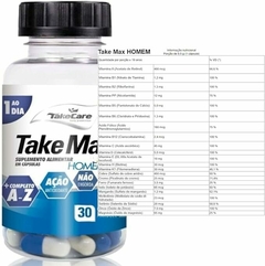 TAKE MAX DE A aZ, SUPLEMENTO ALIMENTAR HOMEM 30 CÁPSULAS DE 500 MG - loja online
