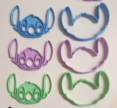 4 cortantes Stitch Carita - comprar online