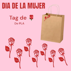 10 tag de PLA Rosa con tallo