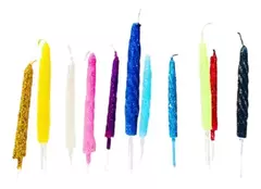 40 Velas con gibre surtidas