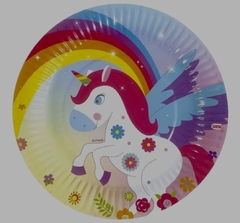 2 paquetes de Platos de Unicornio x6 unidades