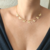 Choker Borboleta Folheado A Ouro