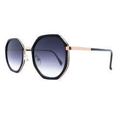 ÓCULOS DE SOL FEMININO GEOMÉTRICO PRETO