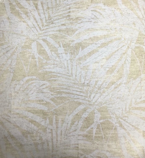 Papel de parede 10005/Folhagem branca com fundo bege