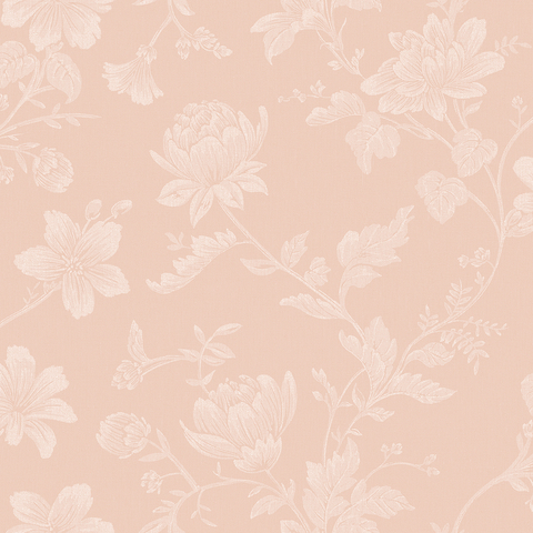Papel de parede floral rosa 4128