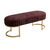 Banco Recamier Glow 110 cm Veludo Bordô