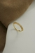 Anel Meia Aliança com Zirconia Cristal - Semijoia Banhada a Ouro 18k - comprar online