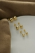 Trio Esferas - Semijoia Banhada a Ouro 18k - comprar online